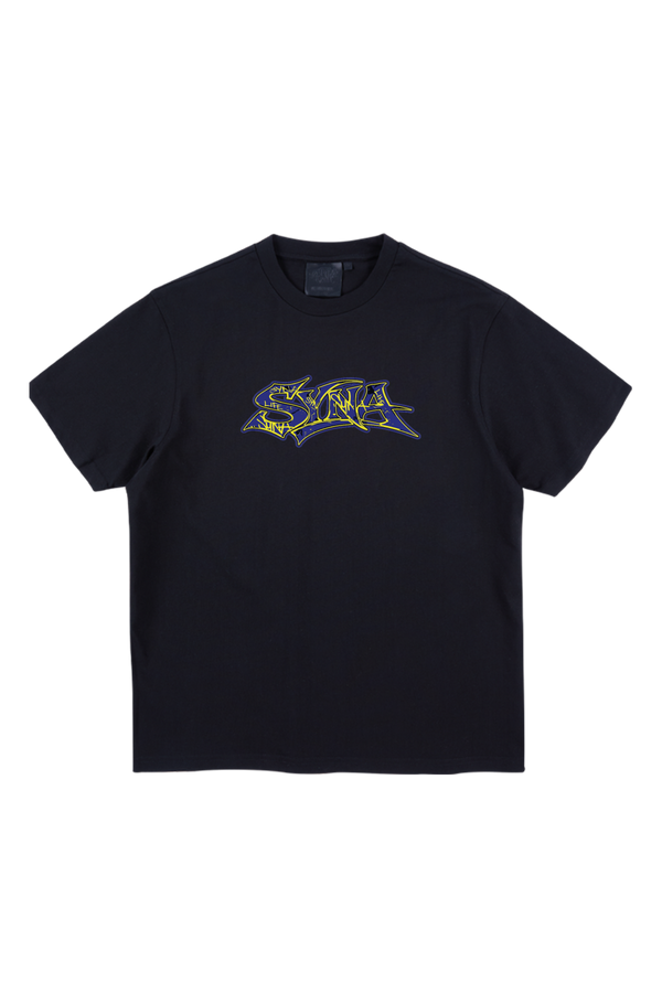 Syna Grafitti Tee – BLACK/BLUE