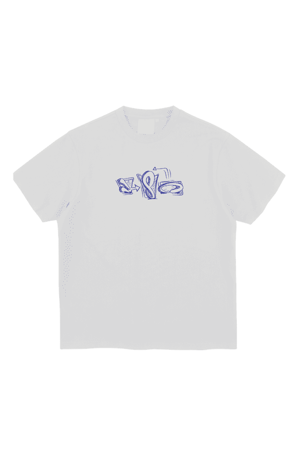 Syna Sketch Logo Tee - WHITE